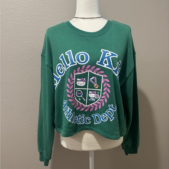 Hello Kitty Tops - Hello Kitty Green Athletic Dept Sweatshirt
